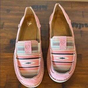Ariat cruisers Women's Pink and Brown Striped Loafers